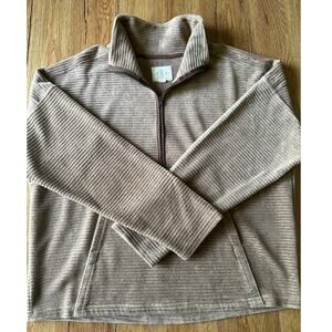 Thread & Supply Tan Cozy Quarter Zip Sweatshirt Size Large